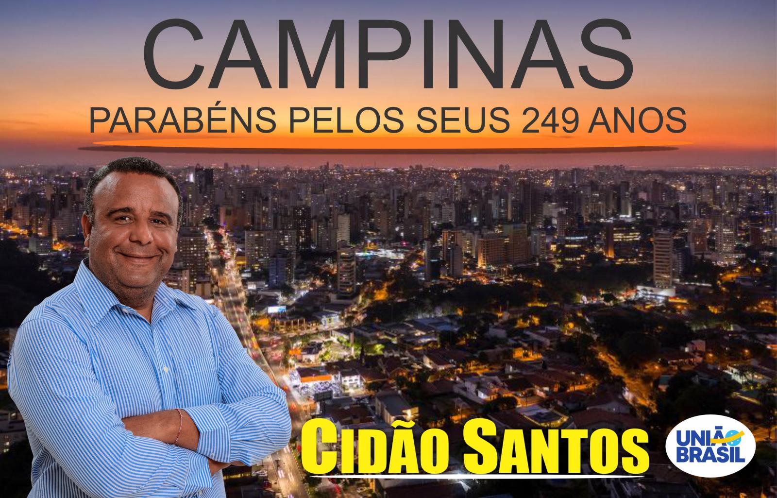 PARABÉNS CAMPINAS  - Vereador Cidão Santos - Cidão Santos
